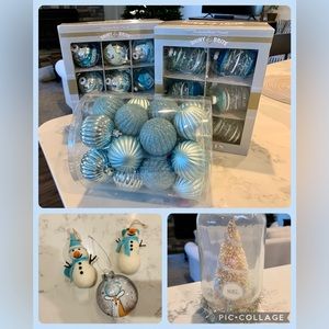 Silver & Blue holiday decorations
